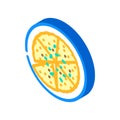 tortilla espanola spanish cuisine isometric icon vector illustration