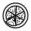 tortilla espanola spanish cuisine line icon vector illustration