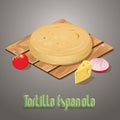 tortilla espanola. Vector illustration decorative design