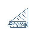 Tortilla line icon concept. Tortilla flat vector symbol, sign, outline illustration.