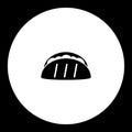 Tortilla mexico fast food simple black icon eps10