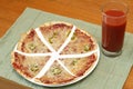 Tortilla Pizza and Juice