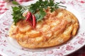 Tortilla, spanish omelette with eggs and potato Royalty Free Stock Photo