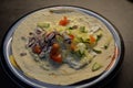 Tortilla taco dinner plate Royalty Free Stock Photo