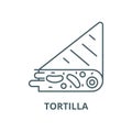 Tortilla vector line icon, linear concept, outline sign, symbol