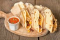 Tortillas with chicken, vegetables and cheese Royalty Free Stock Photo