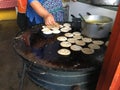 Tortillas in a hot comal