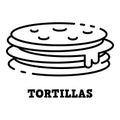 Tortillas icon, outline style Royalty Free Stock Photo