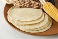 Tortillas over Clay Plate Royalty Free Stock Photo