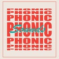 Phonic sounds graphic design vector Royalty Free Stock Photo