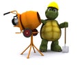 Tortoise builder with cement mixer