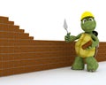 Tortoise building contractor Royalty Free Stock Photo