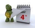 Tortoise with a calendar