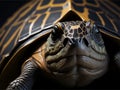 tortoise closeup isolated on white. Ai Generated Royalty Free Stock Photo