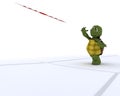 Tortoise competing in javelin