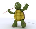 Tortoise competing in javelin