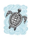 Tortoise ornate, zentangle for your design