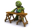 Tortoise with a power saw Royalty Free Stock Photo