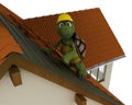 Tortoise roofing contractor Royalty Free Stock Photo