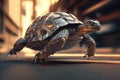 Tortoise in a science fiction environment