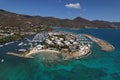 The Tortola island marina in the British Virgin Islands sky view Royalty Free Stock Photo