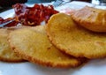 Tortos, corn fried bread, typical meal in Asturias, Spain