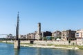 Francoist monument on the Ebro river in Tortosa, Catalonia, Spain Royalty Free Stock Photo