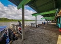 Tortuguero embarkation area, Port. Costa Rica Royalty Free Stock Photo