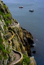 Tortuous path on skellig island Royalty Free Stock Photo