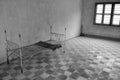 Torture bed in the Khmer Rouge high school S-21
