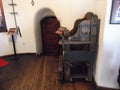 Torture chair at Bran Castle, commonly known as Dracula`s Castle