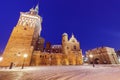 Torture chamber and Prison in Gdansk at night Royalty Free Stock Photo