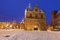 Torture chamber and Prison in Gdansk at night Royalty Free Stock Photo