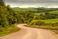 Toruing The Winding Country Roads of Northeast Iowa Royalty Free Stock Photo