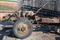 Torun, kujawskopomorskie / Poland - March, 20, 2019: An old dilapidated car for transporting Katyusha rockets. Museum in Torun