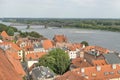 Torun old town and Vistula river, Poland Royalty Free Stock Photo