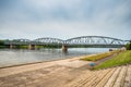 Torun, Poland - August 11, 2021. Jozef Pilsudski bridge