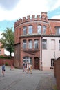 TORUN, POLAND - 07 August 2021: Townhouses around main square of Torun city Royalty Free Stock Photo