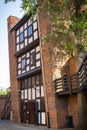 Torun, Poland - August 19, 2022: View on old leaning tower in center of city Torun. Historic attraction to visit Royalty Free Stock Photo