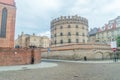 Brick Wall and tower of Panopticon prison in Torun Royalty Free Stock Photo