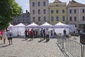 Torun,Poland - June 22, 2023: preparations for the convention of the cities of the new hansa , 43rd International Hanseatic Day Royalty Free Stock Photo