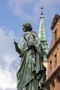 Nicolaus Copernicus Monument, statue of polish renaissance astronomer on the Old Town Square, Torun, Poland