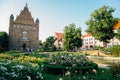 Nicolaus Copernicus University Museum and spring garden in Torun, Poland Royalty Free Stock Photo