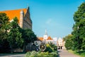 Nicolaus Copernicus University Museum square in Torun, Poland Royalty Free Stock Photo