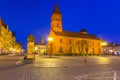 Torun, Poland - March 30, 2019: Architecture of the old town in Torun at dusk, Poland. Torun is one of the oldest cities in Poland Royalty Free Stock Photo