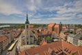 Aerial view of Old city of Torun, Poland Royalty Free Stock Photo