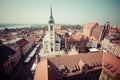 Torun,Poland-September 11,2016:Torun panorama seen from tower of