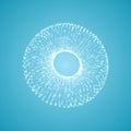 The Torus Consisting of Points. Connection Structure. 3D Grid Design. Technology Style. Molecular Lattice. Vector Illustration