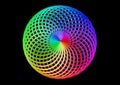 Torus of Doubly Twisted Strips - Abstract Colorful Shape 3D Illustration