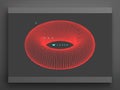 Torus. Object with dots. Molecular grid. Technology style with particle. Vector illustration. Futuristic connection structure for